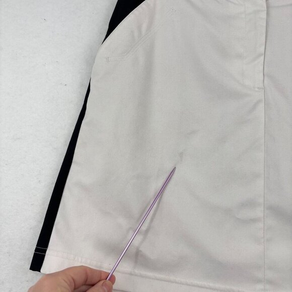 Tail Tech Golf Skort Size 8 White Black Skirt Built In Shorts Pockets Stretch - Picture 2 of 12